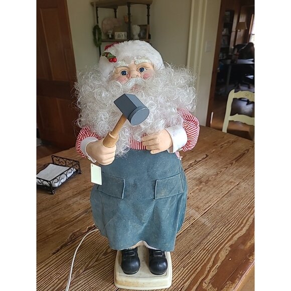 VTG Telco Motion-ettes SANTA WORKSHOP Christmas Animated Complete Rare Apron - Picture 5 of 6